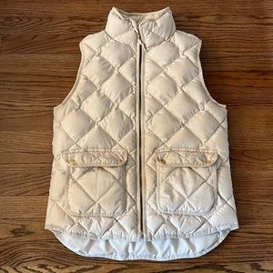J.Crew ivory down vest - women’s small